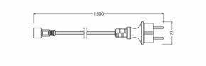 Ledvance Netzkabel für LED-Bänder 1,5m LS AY AC/PLUG/EU