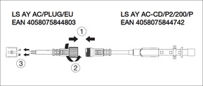 Ledvance Netzkabel für LED-Bänder 1,5m LS AY AC/PLUG/EU