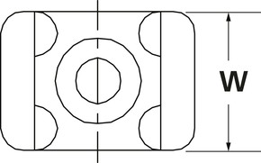 HellermannTyton Befestigungssockel KR6G5-W-BK