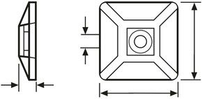 HellermannTyton Befestigungssockel MB4CA/S/-N66-NA-C1