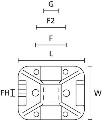 HellermannTyton Befestigungssockel TY3G1S-N66-NA