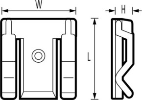 HellermannTyton Befestigungssockel TY8H1S-PA66-NA-C1