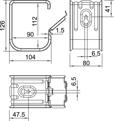 OBO Bettermann Vertr Grip Sammelhalter 70x NYM3x1,5 2031 M 70 FS