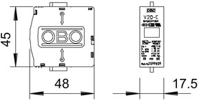 OBO Bettermann Vertr Oberteil f.Übersp.ableiter Modul 220V V20-C 0-280