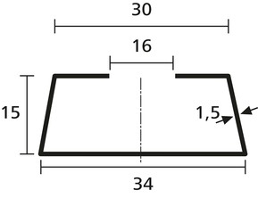 HellermannTyton Tragschiene weiss Chrom 100m DELTA2F