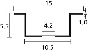 HellermannTyton Tragschiene weiss Chrom 100m DELTA2F