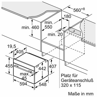 Bosch MDA EB-Kompakt-Backofen Serie8,HomeConnect CSG656RB7