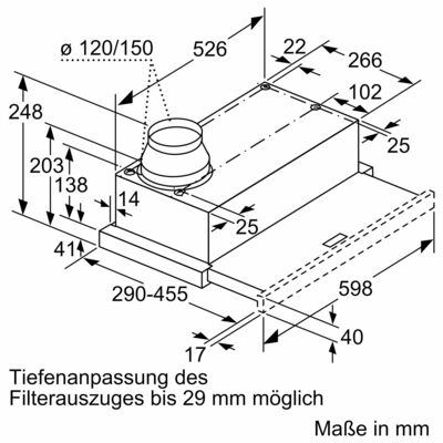 Siemens MDA Flachschirmhaube LI63LA526