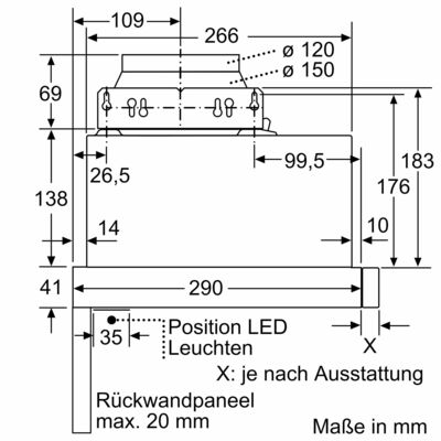 Siemens MDA Flachschirmhaube LI63LA526