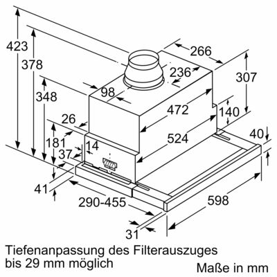 Siemens MDA Flachschirmhaube LI69SA684