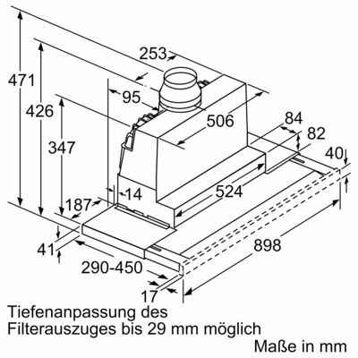 Siemens MDA Flachschirmhaube LI97RA561