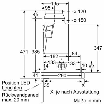 Siemens MDA Flachschirmhaube LI97RA561