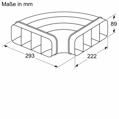 Constructa-Neff Flachkanalbogen 90Grad,horizontal Z861SB1