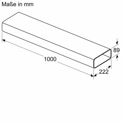 Constructa-Neff Flachkanalstück gerade 1000mm Z861SM2