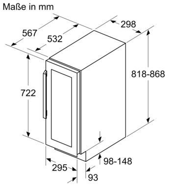 Constructa-Neff UB-Wein-Klimagerät max. 21 Flaschen KU9202HF0