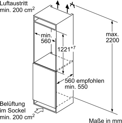 Constructa-Neff EB-Kühlgerät 204l,FreshSafe KI1412FE0