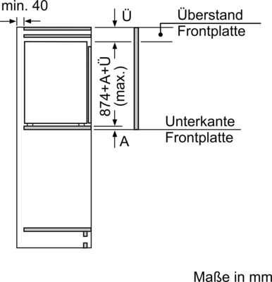 Constructa-Neff EB-Kühlgerät 136l,FreshSafe KI1212FE0