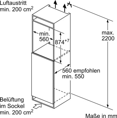 Constructa-Neff EB-Kühlgerät 136l,FreshSafe KI1212FE0