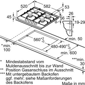 Constructa-Neff EB-Gas-Kochfeld FlameSelect(R) T26DS49N0