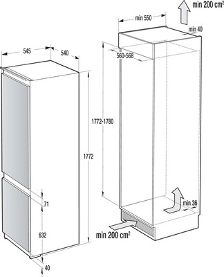 Gorenje EB-Kühl/Gefrierkombi NoFrost NRKI418EP1