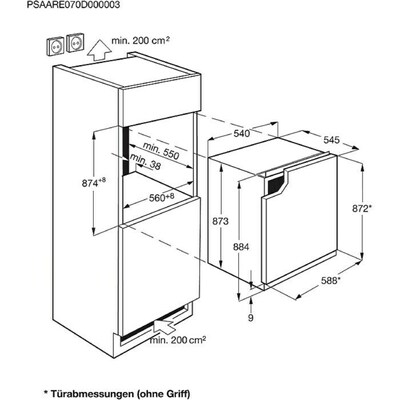 Electrolux AEG MDA EB-Kühlgerät dekorfähig OSK5O88EE