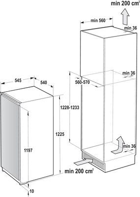 Gorenje EB-Kühlgerät Festtür,G-Fach,Crisp RBI212EE1