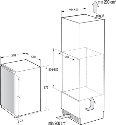 Gorenje EB-Kühlgerät Schlepptür RI409EP1