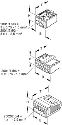 HKL Verbindungsklemme 2001/1.5/3