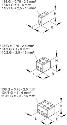 HKL Anschlussklemme Porzel. 0,75-2,5qmm 138.G