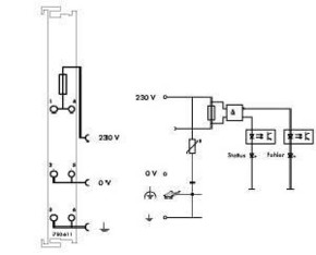 WAGO GmbH & Co. KG Potentialeinspeisung AC230V,Sicherungsh. 750-611
