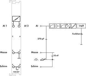 WAGO GmbH & Co. KG Analog Eingangsklemme 2-Kanal 0-10VDC 750-467