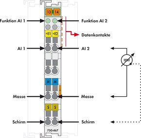 WAGO GmbH & Co. KG Analog Eingangsklemme 2-Kanal 0-10VDC 750-467