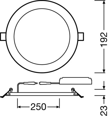 Ledvance LED-SLIM-Downlight 3000K DLSLI DN180-17-3000K