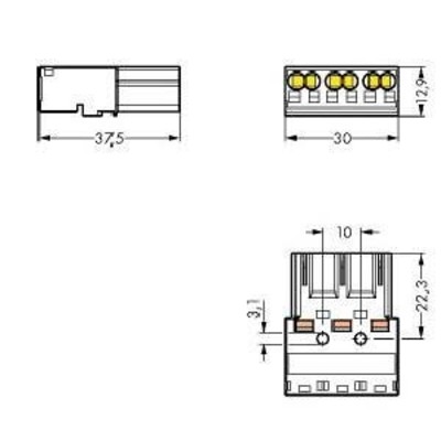 WAGO GmbH & Co. KG Stecker 2x0,5-4mmq schwarz 770-213