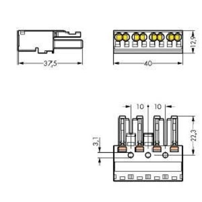 WAGO GmbH & Co. KG Buchse 2x0,5-4mmq schwarz 770-204