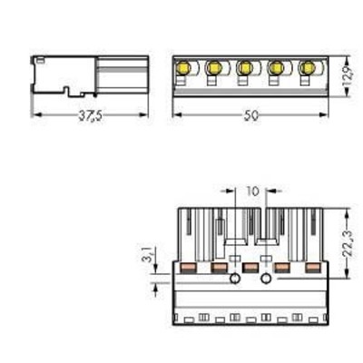 WAGO GmbH & Co. KG Stecker 0,5-4mmq weiß 770-435