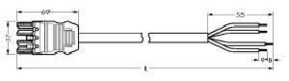 WAGO GmbH & Co. KG Anschlussleitung 4x1,5mmq weiß 771-9994/106-102