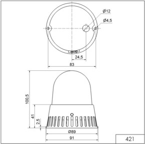 Werma Blitz-Summer 230V AC rt 42111068