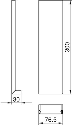 OBO Bettermann Vertr Oberteil f.Außeneck 80 300x30x80mm, St, rw GS-OTARW