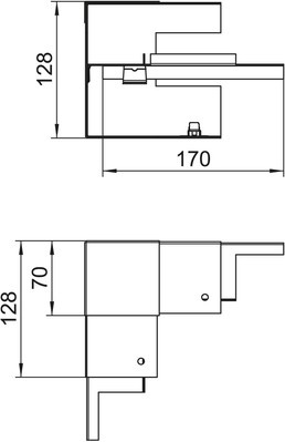 OBO Bettermann Vertr Inneneck vereinfacht asymmetrisch 70x130 GS-AI70130RW