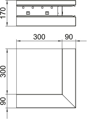 OBO Bettermann Vertr Außeneck asymmetrisch GS-AA90170RW