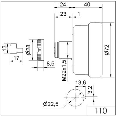 Werma Elektr.EB-Mehrtonsirene 24V AC/DC 11000075