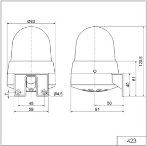 Werma Blitz-Sirene 8 Töne 24V AC/DC ge 42332075