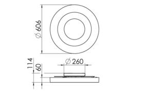 Ridi-Leuchten LED-Wandleuchte 3000K IRISLWD 5500830NDT