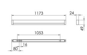 Ridi-Leuchten LED-Lichtleiste 4000K schwarz LBK1173NDFSW0450K840