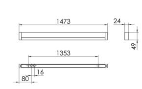 Ridi-Leuchten LED-Lichtleiste 4000K schwarz LBK1473NDFSW0600K840