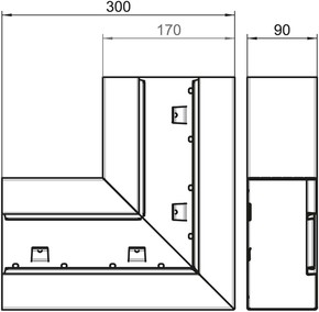 OBO Bettermann Vertr Flachwinkel steigend symmetrisch GS-SFS90170RW