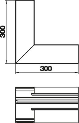 OBO Bettermann Vertr Inneneck 90x170mm GA-AI90170RW