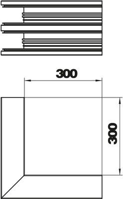 OBO Bettermann Vertr Außeneck 90x210mm GA-DA90210RW