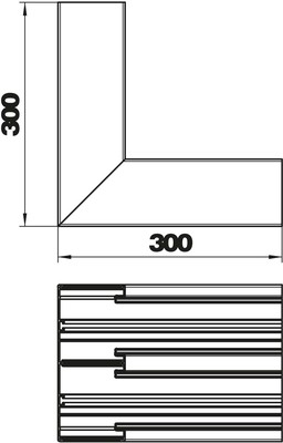 OBO Bettermann Vertr Inneneck 90x210mm GA-DI90210EL